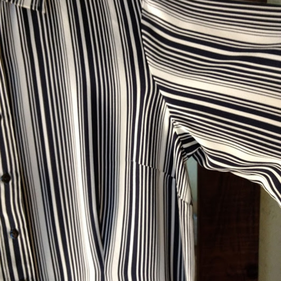 Pendleton 3/4 sleeve drapey stripe shirt, sz. 16 - Picture 4 of 4